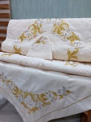 MARAŞ İŞİ AY YILDIZ SECCADE TAKIMI 3 PARÇA (ÜRÜNLERİMİZ GÖRSEL AMAÇLIDIR SİPARİŞ ALINIR)