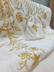 MARAŞ İŞİ NİLÜFER MODEL SECCADE TAKIMI 3 PARÇA (ÜRÜNLERİMİZ GÖRSEL AMAÇLIDIR SİPARİŞ ALINIR)