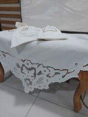 BEYAZ İŞ SECCADE TAKIMI (ÜRÜNLERİMİZ GÖRSEL AMAÇLIDIR SİPARİŞ ALINIR)