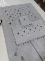 KANEVİÇE TELKIRMA SECCADE TAKIMI (ÜRÜNÜMÜZ GÖRSEL AMAÇLIDIR SİPARİŞ ALINIR )