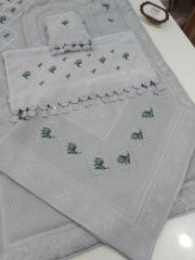 KANEVİÇE TELKIRMA SECCADE TAKIMI (ÜRÜNÜMÜZ GÖRSEL AMAÇLIDIR SİPARİŞ ALINIR )