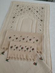 KANEVİÇE TELKIRMA SECCADE TAKIMI (ÜRÜNLERİMİZ GÖRSEL AMAÇLIDIR SİPARİŞ ALINIR )