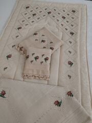 KANEVİÇE TELKIRMA SECCADE TAKIMI (ÜRÜNLERİMİZ GÖRSEL AMAÇLIDIR SİPARİŞ ALINIR )