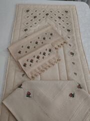 KANEVİÇE TELKIRMA SECCADE TAKIMI (ÜRÜNLERİMİZ GÖRSEL AMAÇLIDIR SİPARİŞ ALINIR )