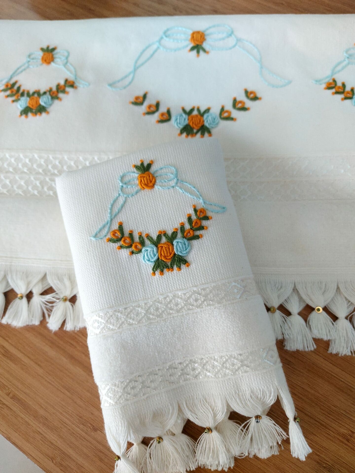 Analı Kızlı Fiesta Soft Pamuk Polyester Karışımı Havlu (Turkuaz+Turuncu) (ÜRÜNLERİMİZ GÖRSEL AMAÇLIDIR SİPARİŞ ALINIR)