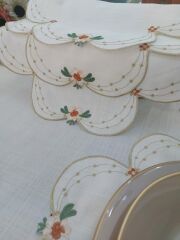 Makina Nakışı Gardenya Servis Takımı (ÜRÜNLERİMİZ GÖRSEL AMAÇLIDIR SİPARİŞ ALINIR)