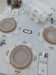 Makina Nakışı Gardenya Servis Takımı (ÜRÜNLERİMİZ GÖRSEL AMAÇLIDIR SİPARİŞ ALINIR)