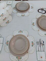 Makina Nakışı Gardenya Servis Takımı (ÜRÜNLERİMİZ GÖRSEL AMAÇLIDIR SİPARİŞ ALINIR)