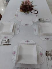 Makina Nakışı Gardenya Servis Takımı (ÜRÜNLERİMİZ GÖRSEL AMAÇLIDIR SİPARİŞ ALINIR)