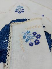 Elde Brezilya İşi ve Makina Nakışı Mutfak Takımı (ÜRÜNLERİMİZ GÖRSEL AMAÇLIDIR SİPARİŞ ALINIR)