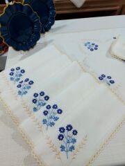 Elde Brezilya İşi ve Makina Nakışı Mutfak Takımı (ÜRÜNLERİMİZ GÖRSEL AMAÇLIDIR SİPARİŞ ALINIR)