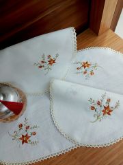 Oval Yatak Odası Takımı 3 Parça Makina Nakışı (ÜRÜNLERİMİZ GÖRSEL AMAÇLIDIR SİPARİŞ ALINIR)