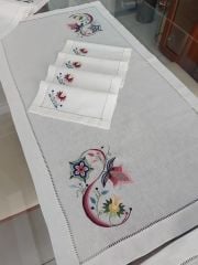 Antika İsviçre Keteni Elde Çin İğnesi Salon Takımı (ÜRÜNLERİMİZ GÖRSEL AMAÇLIDIR SİPARİŞ ALINIR)