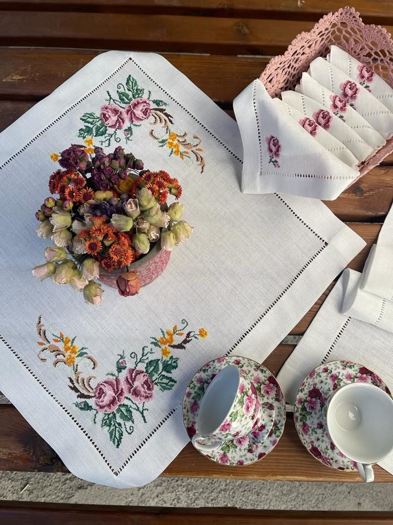 Kaneviçe El İşçiliği Çok Amaçlı Salon Takımı (ÜRÜNLERİMİZ GÖRSEL AMAÇLIDIR SİPARİŞ ALINIR)