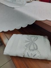 BEYAZ İŞ BOHÇA TAKIMI -2-ELDE PÜSKÜL BAĞLAMA (ÜRÜNLERİMİZ GÖRSEL AMAÇLIDIR SİPARİŞ ALINIR)