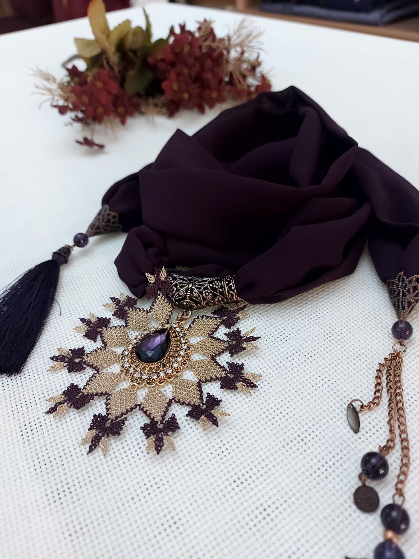 İĞNE OYASI FULAR (ÜRÜNLERİMİZ GÖRSEL AMAÇLIDIR SİPARİŞ ALINIR)