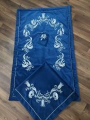 MARAŞ İŞİ LALE MODEL SECCADE TAKIMI 3 PARÇA (ÜRÜNLERİMİZ GÖRSEL AMAÇLIDIR SİPARİŞ ALINIR)