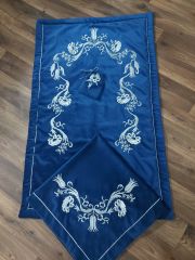 MARAŞ İŞİ LALE MODEL SECCADE TAKIMI 3 PARÇA (ÜRÜNLERİMİZ GÖRSEL AMAÇLIDIR SİPARİŞ ALINIR)