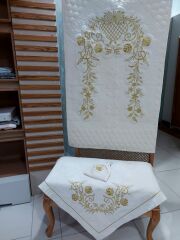 MARAŞ İŞİ NİLÜFER MODEL SECCADE TAKIMI 3 PARÇA (ÜRÜNLERİMİZ GÖRSEL AMAÇLIDIR SİPARİŞ ALINIR)