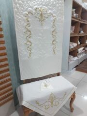 MARAŞ İŞİ ZEHRA MODEL SECCADE TAKIMI 3 PARÇA  (ÜRÜNLERİMİZ GÖRSEL AMAÇLIDIR SİPARİŞ ALINIR)