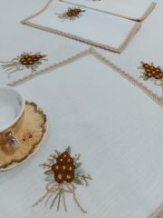 BREZİLYA NAKIŞLI MUTFAK TAKIMI (ÜRÜNLERİMİZ GÖRSEL AMAÇLIDIR SİPARİŞ ALINIR)