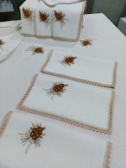 BREZİLYA NAKIŞLI MUTFAK TAKIMI (ÜRÜNLERİMİZ GÖRSEL AMAÇLIDIR SİPARİŞ ALINIR)