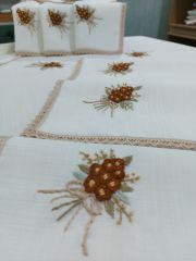 BREZİLYA NAKIŞLI MUTFAK TAKIMI (ÜRÜNLERİMİZ GÖRSEL AMAÇLIDIR SİPARİŞ ALINIR)