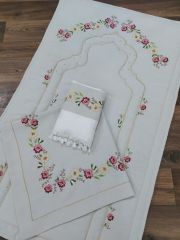 ÇİN İĞNESİ SECCADE TAKIMI (ÜRÜNLERİMİZ GÖRSEL AMAÇLIDIR SİPARİŞ ALINIR)