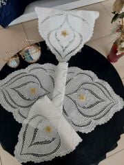 BEYAZ İŞ SALON TAKIMI 3 PARÇA (ÜRÜNÜMÜZ GÖRSEL AMAÇLIDIR SİPARİŞ ALINIR)