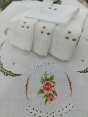 BEYAZ İŞ VE KANEVİÇE SERVİS TAKIMI (ÜRÜNÜMÜZ GÖRSEL AMAÇLIDIR SİPARİŞ ALINIR )