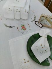 BEYAZ İŞ VE KANEVİÇE SERVİS TAKIMI (ÜRÜNÜMÜZ GÖRSEL AMAÇLIDIR SİPARİŞ ALINIR )