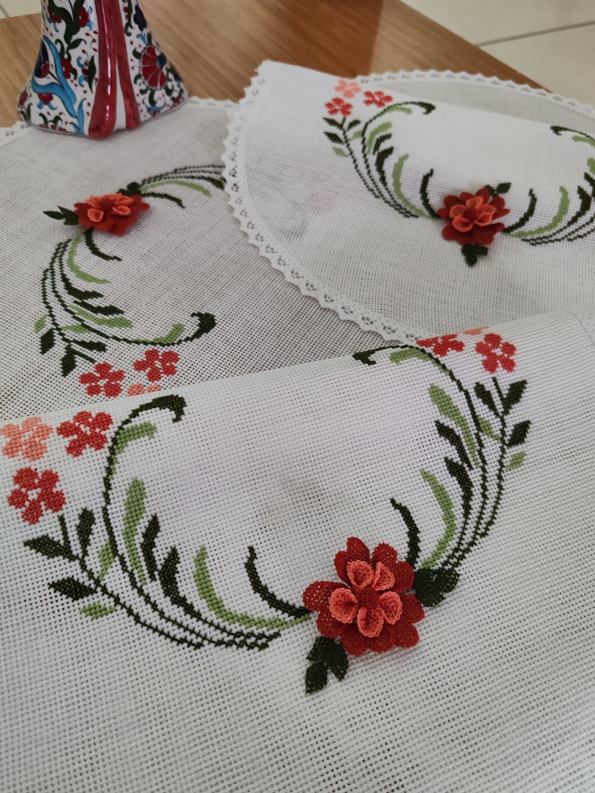 KANEVİÇE İĞNE OYASI YATAK ODASI TAKIMI (ÜRÜNLERİMİZ GÖRSEL AMAÇLIDIR SİPARİŞ ALINIR)