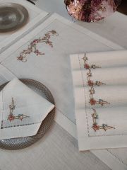 BREZİLYA NAKIŞLI SERVİS TAKIMI  (ÜRÜNLERİMİZ GÖRSEL AMAÇLIDIR SİPARİŞ ALINIR)