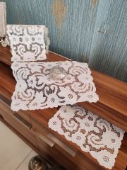 BEYAZ İŞİ YATAK ODASI TAKIMI (ÜRÜNLERİMİZ GÖRSEL AMAÇLIDIR SİPARİŞ ALINIR