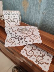 BEYAZ İŞİ YATAK ODASI TAKIMI (ÜRÜNLERİMİZ GÖRSEL AMAÇLIDIR SİPARİŞ ALINIR