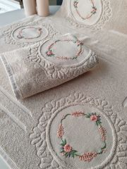 BREZİLYA NAKIŞLI BANYO PASPAS TAKIMI (ÜRÜNLERİMİZ GÖRSEL AMAÇLIDIR SİPARİŞ ALINIR)