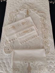 BEYAZ İŞ SECADE TAKIMI 8ÜRÜNLERİMİZ GÖRSEL AMAÇLIDIR SİPARİŞ ALINIR)