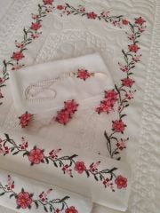 İĞNE OYALI KANEVİÇELİ SECCADE TAKIMI  (ÜRÜNLERİMİZ GÖRSEL AMAÇLIDIR SİPARİŞ ALINIR)