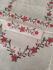 İĞNE OYALI KANEVİÇELİ SECCADE TAKIMI  (ÜRÜNLERİMİZ GÖRSEL AMAÇLIDIR SİPARİŞ ALINIR)