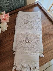 BEYAZ İŞ HAVLU TAKIMI (ÜRÜNLERİMİZ GÖRSEL AMAÇLIDIR SİPARİŞ ALINIR)