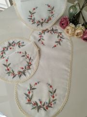 BREZİLYA NAKIŞLI YAIAK ODASI TAKIMI (ÜRÜNLERİMİZ GÖRSEL AMAÇLIDIR SİPARİŞ ALINIR)