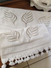NAKIŞLI HAVLU TAKIMI (ÜRÜNLERİMİZ GÖRSEL AMAÇLIDIR SİPARİŞ ALINIR)