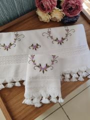 BREZİLYA NAKIŞLI HAVLU TAKIMI (ÜRÜNLERİMİZ GÖRSEL AMAÇLIDIR SİPARİŞ ALINIR)
