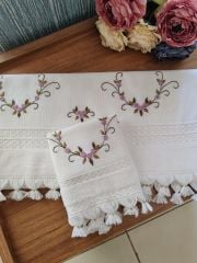 BREZİLYA NAKIŞLI HAVLU TAKIMI (ÜRÜNLERİMİZ GÖRSEL AMAÇLIDIR SİPARİŞ ALINIR)