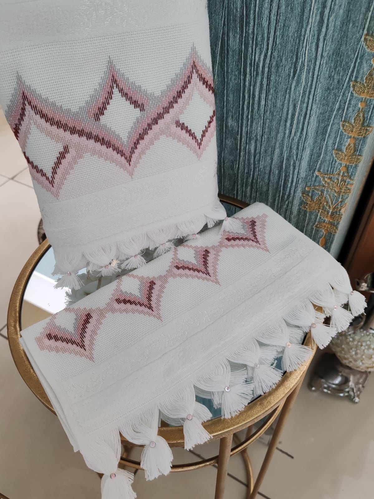 BARGELLO İŞİ HAVLU (ÜRÜNLERİMİZ GÖRSEL AMAÇLIDIR SİPARİŞ ALINIR)