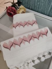 BARGELLO İŞİ HAVLU TAKIMI (ÜRÜNLERİMİZ GÖRSEL AMAÇLIDIR SİPARİŞ ALINIR)