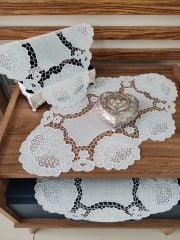 BEYAZ İŞİ YATAK ODASI TAKIMI (ÜRÜNLERİMİZ GÖRSEL AMAÇLIDIR ALINIR)