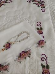 İĞNE OYASI KANEVİÇE SECCADE TAKIMI (ÜRÜNLERİMİZ GÖRSEL AMAÇLIDIR SİPARİŞ ALINIR)