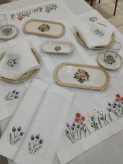 BREZİLYA NAKIŞLI MUTFAK TAKIMI (ÜRÜNLERİMİZ GÖRSEL AMAÖLIDIR SİPARİŞ ALINIR)