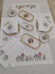 BREZİLYA NAKIŞLI MUTFAK TAKIMI (ÜRÜNLERİMİZ GÖRSEL AMAÖLIDIR SİPARİŞ ALINIR)